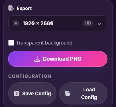Clean export